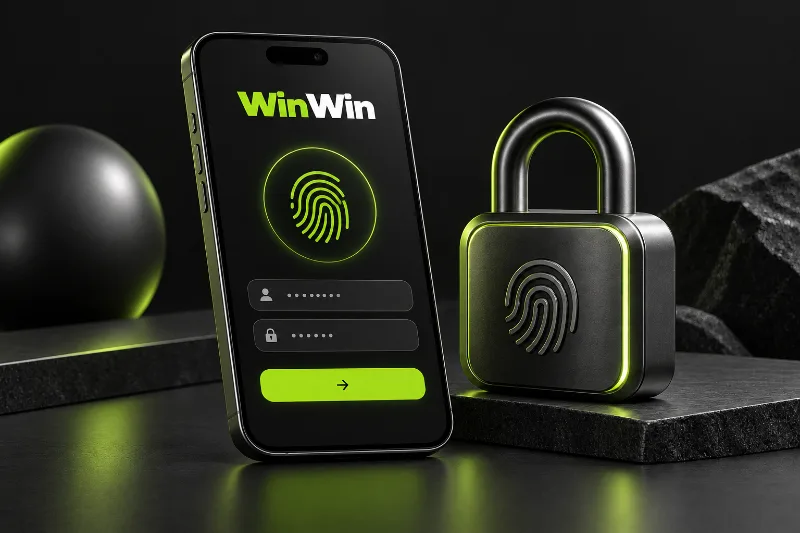 Phone with fingerprint and lock for WinWin account sign-in